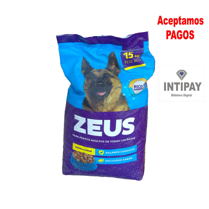 Comida para Perros ZEUS Adulto Sabor Carne Bolsa 25 Kg